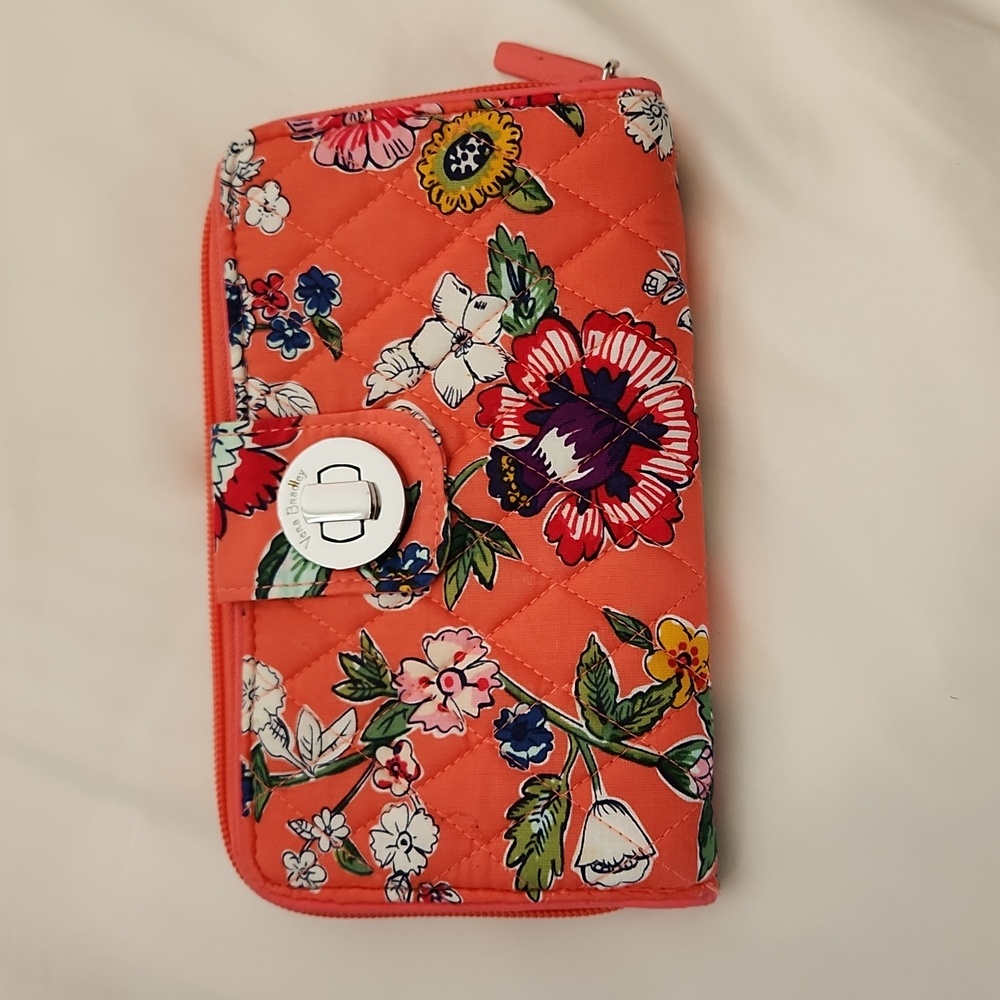 Large Vibrant Coral Vera Bradley Wallet